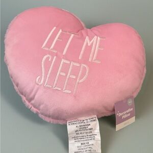 Pink Heart-Shaped Decorative Pillow